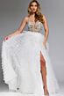 Jovani 43412 Plunging Sweetheart Neckline Embellished Corset Top Dress