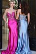 Jovani 43417 High Slit Sweetheart Neckline Strapless Dress