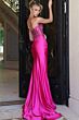 Jovani 43417 High Slit Sweetheart Neckline Strapless Dress