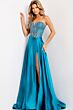 Jovani 43729 Strapless Sweetheart Neckline Beaded Corset Top Dress