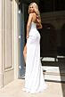 Jovani 43823 Crystal-Beaded Corset High Slit Dress