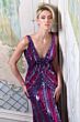 Jovani 43953 Deep V-Neckline Embellished Column Dress