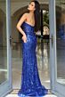 Jovani 44100 Illusion Bodice Strapless Sequin Dress
