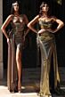 Jovani 44108 Side Drape Sweetheart Neckline Metallic Dress