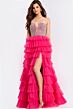 Jovani 44360 Ruffle Skirt Rhinestone Bodice Dress