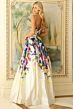 Jovani 44434 Pleated Skirt Strapless Floral Dress