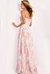 Jovani 44518 Ruched Bodice Pleated Floral Dress