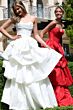 Jovani 45111 Basque Waist Layered Skirt Dress
