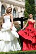 Jovani 45111 Basque Waist Layered Skirt Dress
