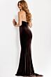 Jovani 45479 Rhinestone Neckline Strapless Velvet Dress