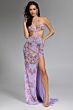 Jovani 45531 Halter Strap Multi Cutout Embroidered Dress