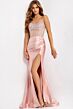 Jovani 45593 Sweetheart Neckline High Slit Strapless Dress