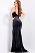 Jovani 45622 Sheer Waist Front Bow Dress