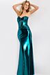Jovani 45709 Knotted Waist Strapless Metallic Dress