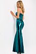 Jovani 45709 Knotted Waist Strapless Metallic Dress