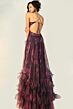 Jovani 45712 Tie Back Ruffle Floral Dress