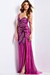 Jovani 45876 Floral Beadwork One Shoulder Dress
