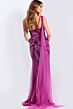 Jovani 45876 Floral Beadwork One Shoulder Dress