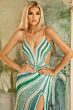 Jovani 46206 High Slit Plunging Neckline Sequin Dress