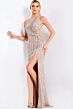 Jovani 46214 Fringe Skirt Multi Cutout Dress