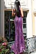 Jovani 46247 Open V-Back High Slit Sequin Dress