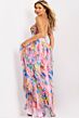 Jovani 46381 Ruffle Skirt Floral Print Strapless Dress