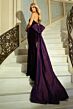 Jovani 46642 Bow Train Strapless Velvet Dress