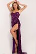Jovani 46714 Strapless Sweetheart Neckline Pailletes Dress