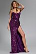 Jovani 46714 Strapless Sweetheart Neckline Pailletes Dress