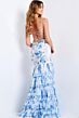Jovani 46873 Floral Beadwork Ruffle Skirt Dress