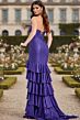 Jovani 46909 Ruffle Skirt Strapless Hot Fix Dress