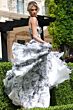 Jovani 47029 Ruffle Skirt Floral Print Strapless Dress