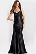 Jovani 47061 Peek-A-Boo Neckline Lace-Up Dress