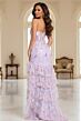 Jovani 47101 Layered Skirt Floral Embellished Dress