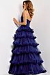 Jovani 47139 Pleated Corset Layered Skirt Dress