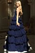 Jovani 47139 Pleated Corset Layered Skirt Dress