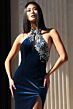 Jovani 47144 Halter Keyhole Neckline Backless Dress