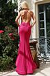 Jovani 47152 Strappy Back Beaded Metallic Dress