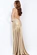 Jovani 47153 Embellished Bust Backless Metallic Dress