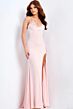 Jovani 47154 Spaghetti Strap Peek-A-Boo Neckline Hot Fix Dress