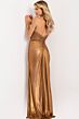 Jovani 47168 Ruched Bodice Strapless Metallic Dress