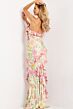 Jovani 47236 Spaghetti Straps Floral Print Ruffle Dress