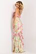 Jovani 47236 Spaghetti Straps Floral Print Ruffle Dress