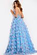 Jovani 47267 Ruffle Skirt Floral Print Strapless Dress