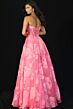 Jovani 47327 Illusion Back Strapless Floral Dress