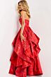 Jovani 47394 Ruffle Skirt Sweetheart Neckline Floral Dress