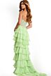 Jovani 47422 High Low Ruffle Skirt Strapless Dress