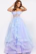 Jovani 47427 Floral Corset Flounce Skirt Dress