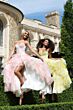 Jovani 47440 High Slit Tiered Ruffle Skirt Strapless Floral Dress