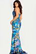Jovani 47654 Ruched Bodice Strapless Floral Dress